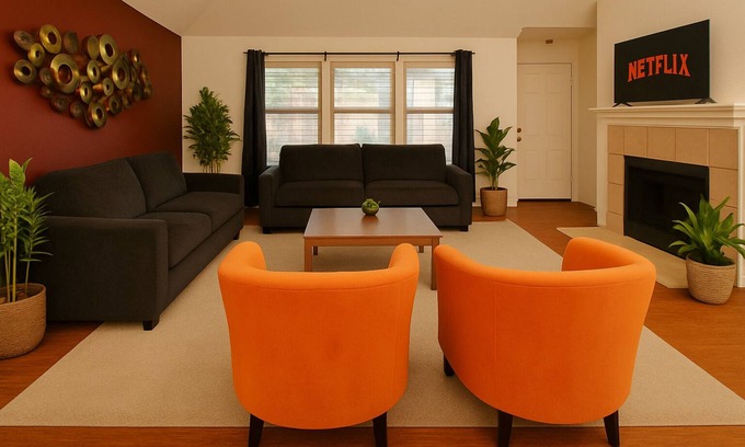 Aubrey House | Work, Play & Stay | King bed with Foosball!
