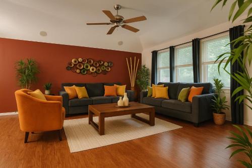 Aubrey House | Work, Play & Stay King Bed With Foosball!