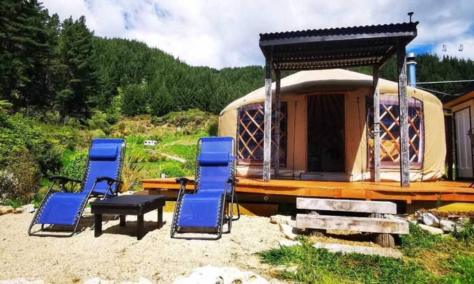 Tata Beach House | Yurt at Petal Creek Farm