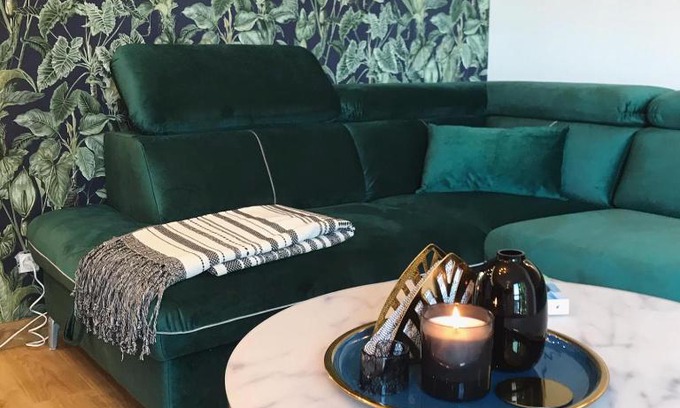 Zotow Apartment | Zielony apartament z widokiem na jezioro