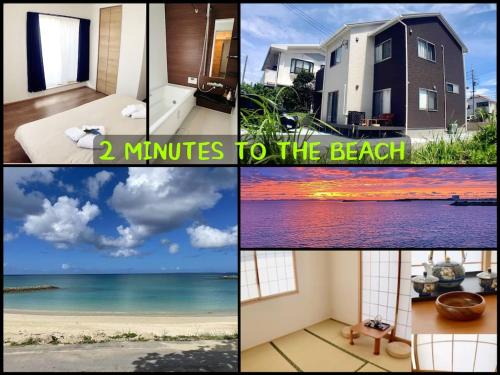 Okinawa Villa | ZZOKIAI藍魚 2 mins walk to the beach! Upscale villa area 15 mins from airport! Parking, dryer, baby cots are all available