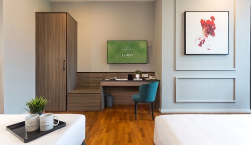 Family Quadruple Room, 2 Queen Beds, Balcony