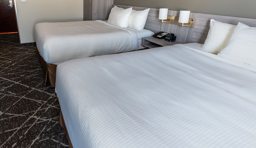 Standard Room, 2 Queen Beds, Fridge, Microwave, Walk in Shower, Non Smoking