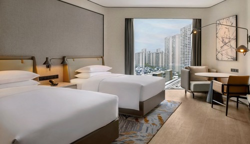Deluxe Room, 2 Double Beds, City View