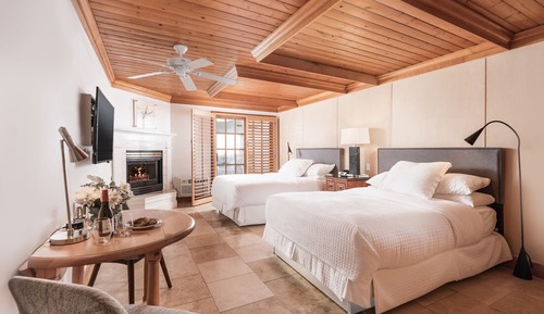 Comfort Double Room, 2 Queen Beds, Fireplace, Ground Floor