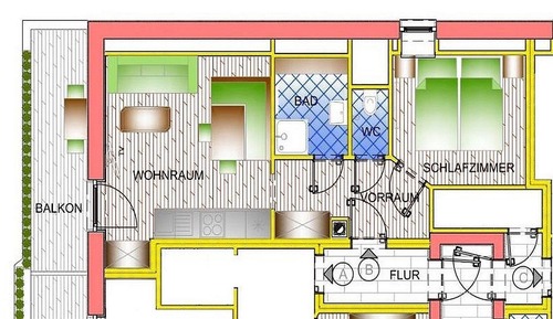 Apartment, Private Bathroom (Balkonwohnung B)