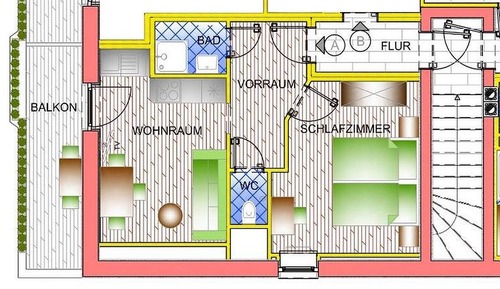 Apartment, Private Bathroom (Balkonwohnung A)