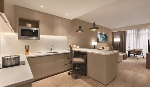 Kitchen Studio King Bed with sofa bed