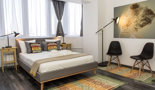 Luxury Studio, 1 Double Bed, City View