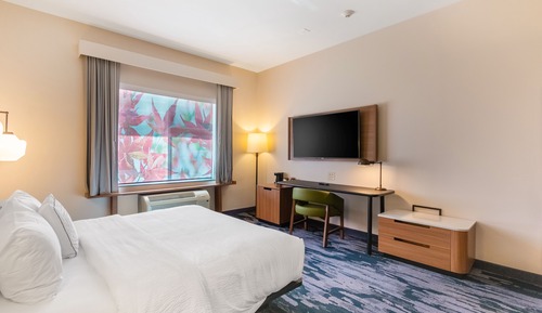 Suite, 1 King Bed with Sofa bed (Hearing Accessible)