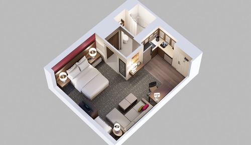 Suite, 1 Bedroom, Kitchen