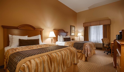 Standard Room, 2 Queen Beds, Non Smoking, Refrigerator & Microwave