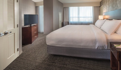 Suite, 1 King Bed with Sofa bed (Mobility/Hearing Access, Roll-in Shwr)