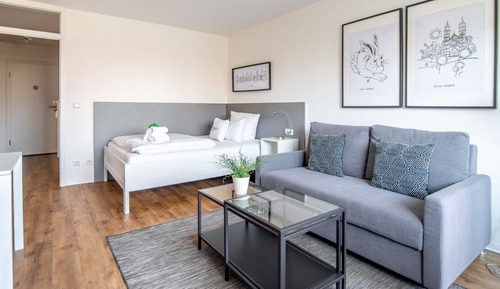 Panoramic Apartment, 1 Double Bed with Sofa bed, Garden View