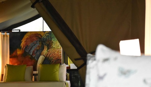 Family Glamping suite bordering Udawalawe with bush walk