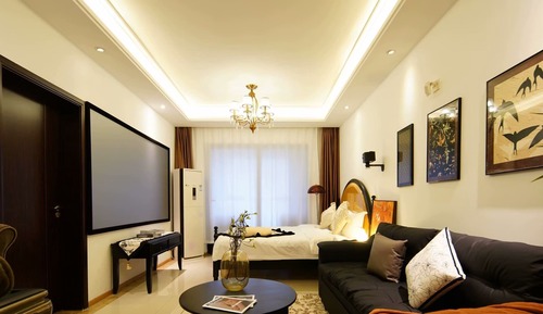 Luxury Studio Suite, Multiple Beds, Kitchen, Partial Ocean View