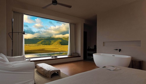 Basic Double Room, Patio, Hill View