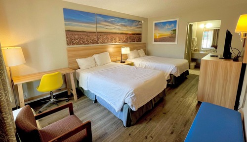 Double Room, 2 Double Beds, Smoking
