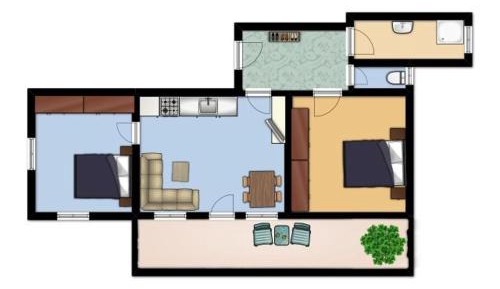 Two-Bedroom Apartment with Terrace