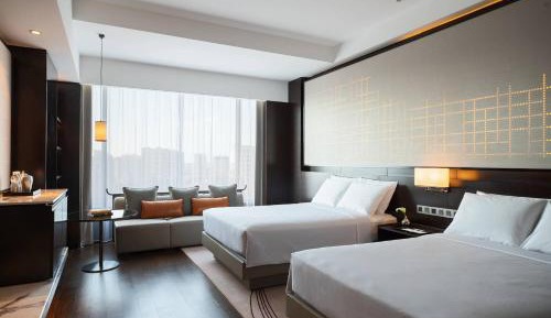 Deluxe Room with Two Double Beds and City View