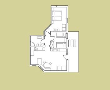 Apartment with Mountain View