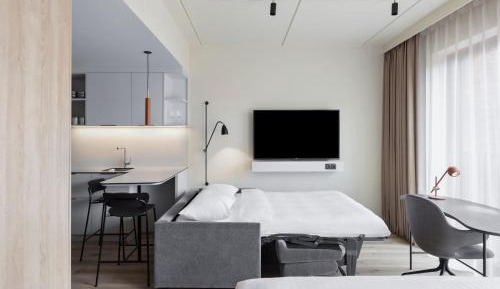 Family Studio with Sofa Bed and Courtyard View