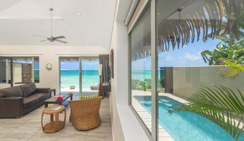 Beachfront villa with private pool