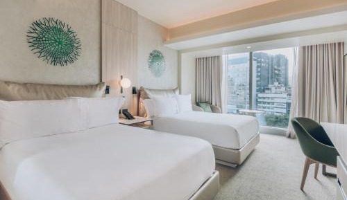 Premium Double Room with Two Double Beds and City View