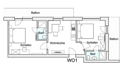 Apartment with Balcony
