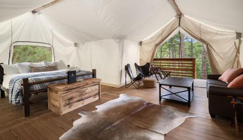 Suite Tent with Private Bathroom and Kids Tent
