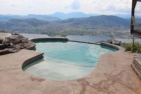Okanagan-Similkameen Cabin | Rustic log cabin with pool and views!