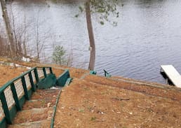 Waterboro House | Perch on Lake Sherburne Sleeps FOUR. Waterfront Lake House with Dock Makes a Great Home Base for Daily Excursions