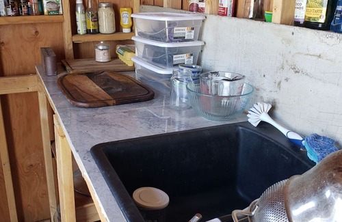 Cabazon Cabin | Our Off-Grid Tiny Cabin awaits you and your desert adventure. Sleeps up to 3.