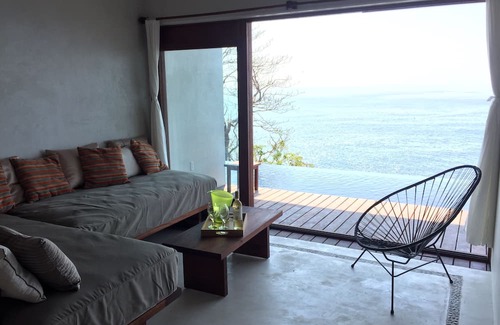 Puerto Angel House | Palapa Villa - Oceanfront View House With Private Pool