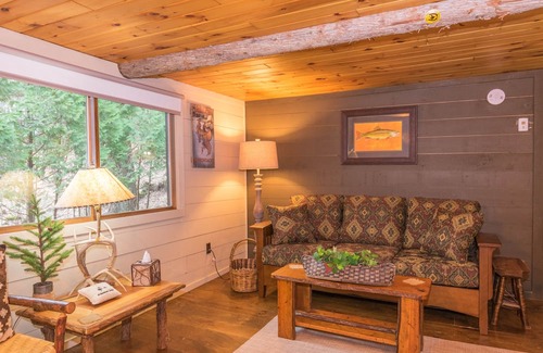 Saranac Lake Cabin | 4 Season Fish Cabin off Lake Colby in Saranac Lake, furnished with ADK Decor