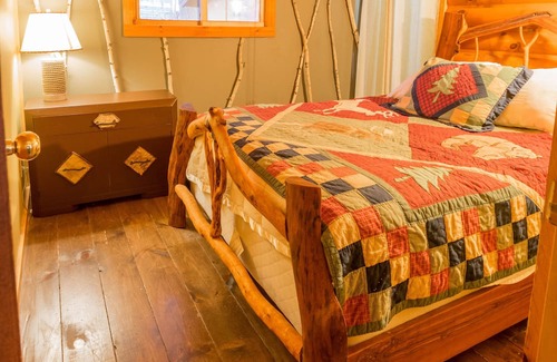 Saranac Lake Cabin | 4 Season Fish Cabin off Lake Colby in Saranac Lake, furnished with ADK Decor
