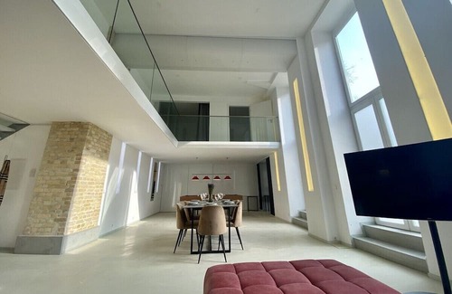 Charlottenburg Apartment | Loft with Pool Table, Kitchen Island & Gallery