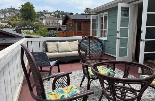 Laguna Beach Apartment | 1 bedroom apartment, views, private deck, beach-close, unit is entire 2nd floor.