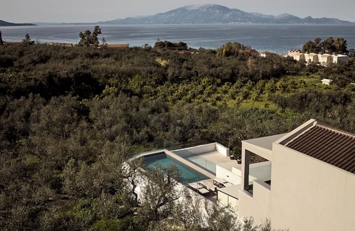 Psarou Villa | Villa with beautiful view and breathtaking sunset.