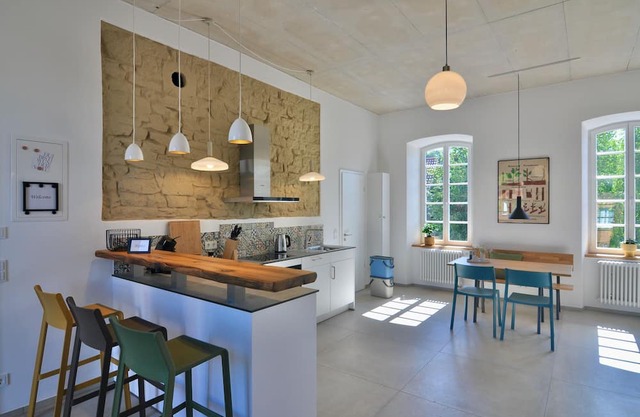 Modern living in the classroom of an old school