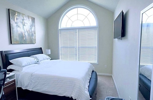 Cozy bedroom with private bathroom