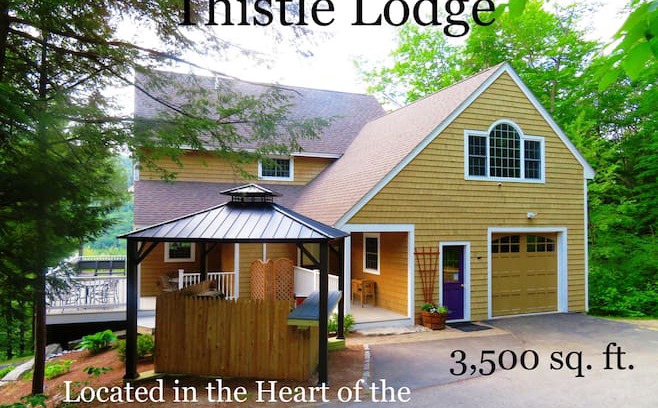 Bartlett House | Thistle Lodge: walk to ski trails on Attitash