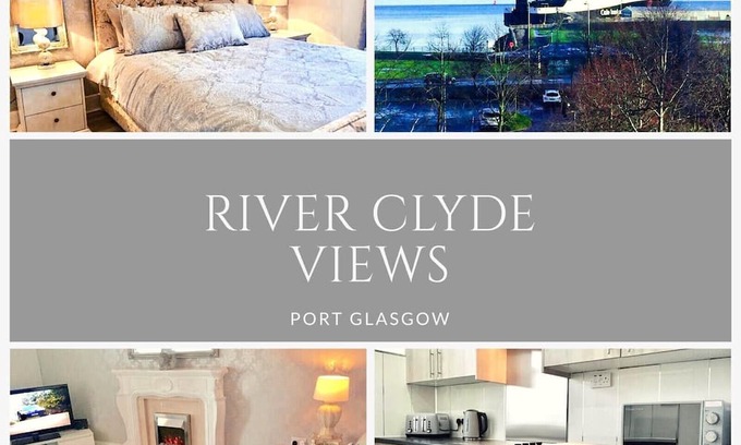 Port Glasgow Apartment | RIVER CLYDE VIEWS - PRIVATE APT, SWIMMING POOL, FITNESS GYM, SAUNA, STEAM ROOM.