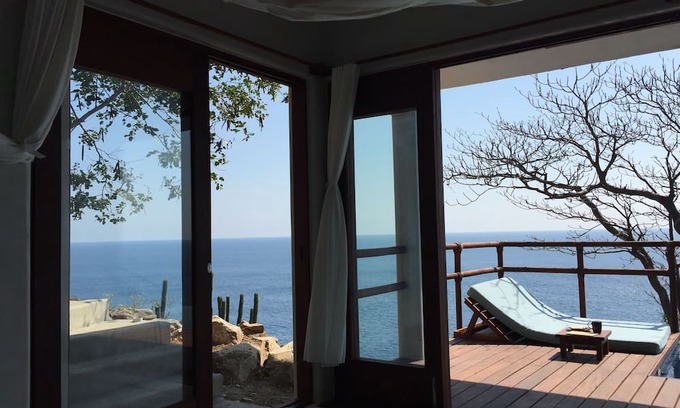 Puerto Angel House | Palapa Villa - Oceanfront View House With Private Pool