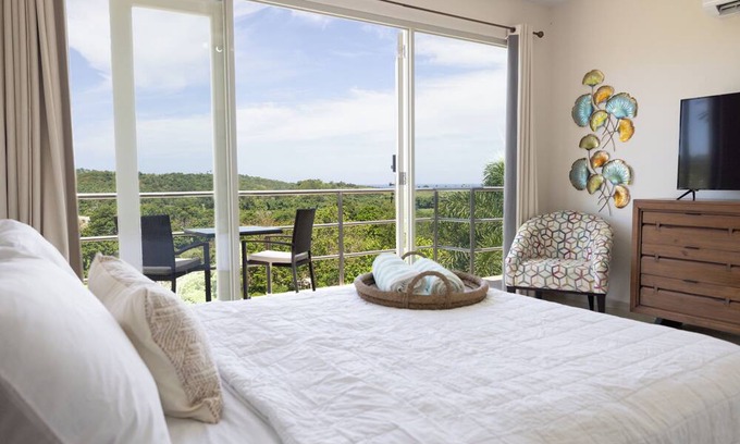 Aguada Apartment | Rincon View Suites 04 with infinity pools & mountain views!