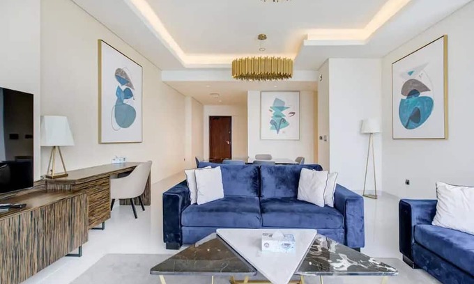 Dubai Media City Apartment | 2BR Suite with Spectacular Sea & Palm Jumeirah Views at Avani+Palm View Dubai