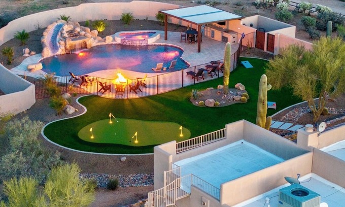 Rio Verde Foothills House | Bajada Sunrise Oasis | Poolside Cabana & Mountain Views