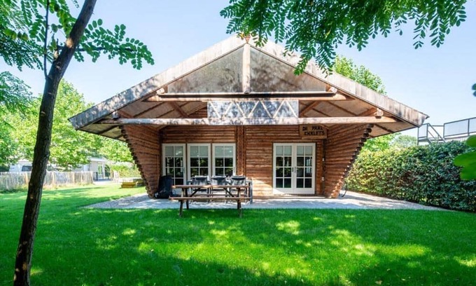 Baarle-Nassau House | Spacious wooden chalet with covered terrace