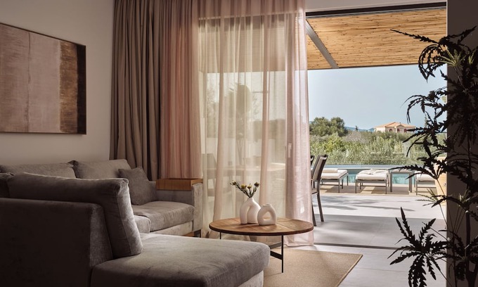 Psarou Villa | Villa with beautiful view and breathtaking sunset.